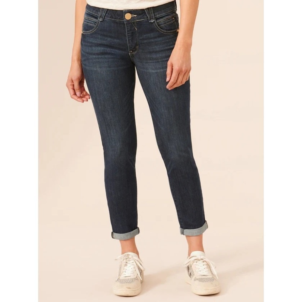Democracy Ab Solution Jeans Womens 16 Blue Indigo Denim Ankle Skinny Stretch
